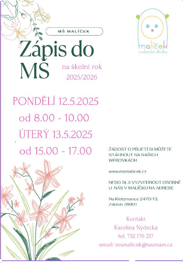 letak zápis
